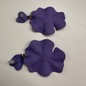 Clare V floral statement earrings